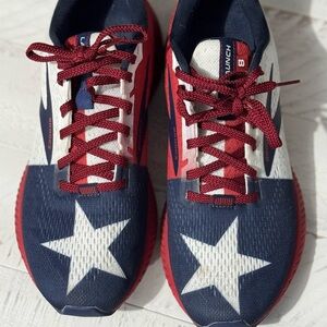 Brooks Red and Blue Star Sneakers
